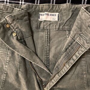 We The Free Olive Green Corduroy Boot Cut Pants